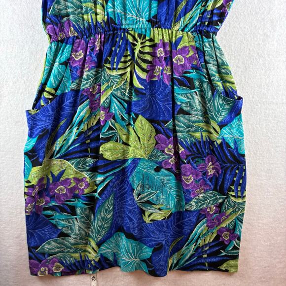 Vintage RJ Stevens Tropical Dress Women's 10 Paradise Beachy Resort Vacation - Picture 5 of 16
